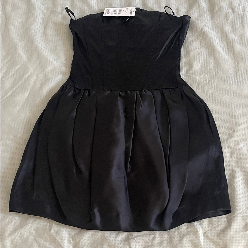 bebe Elegant Black corset Strapless Dress - Picture 5 of 5